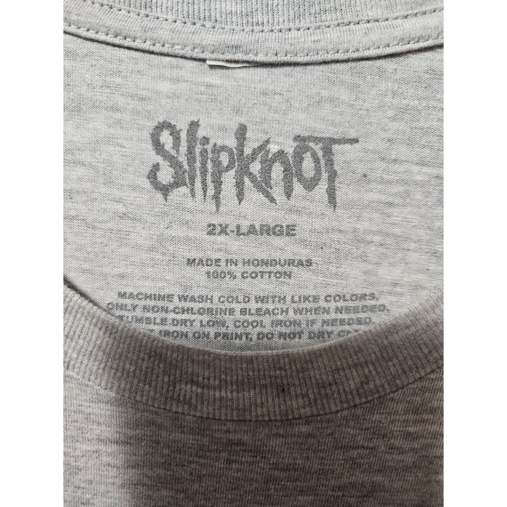 Slipknot Men's 870621345 Nu Metal Band Gray Long Sleeve Shirt 2XL - Picture 2 of 3